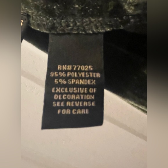 Serena Williams Signature Tuxedo Stretch Pants Jumpsuit Velvet Size S - Picture 5 of 5